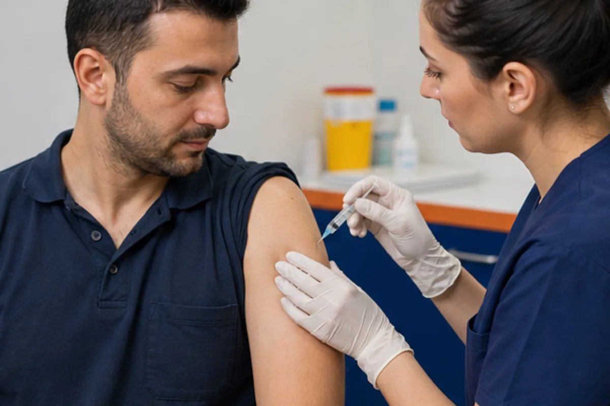 Hepatit B Aşısı uygulamasi - Izmir Pusula OSGB Torbali